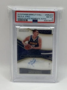 2019 Panini Immaculate Collection Nikola Jokic Moments Auto /49 PSA 8 NUGGETS - Picture 1 of 3