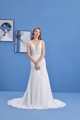 HBH Brautmoden Meerjungfrau Brautkleid aus Spitze und Chiffon,Elfenbein - Bild 1 von 4