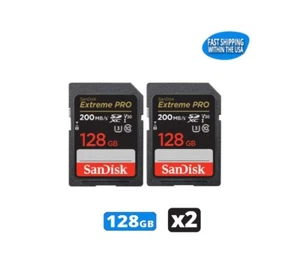 128GB Sandisk Extreme Pro SD Card for Camera / Trail Camera / Computers (2 Pack) - Picture 1 of 6