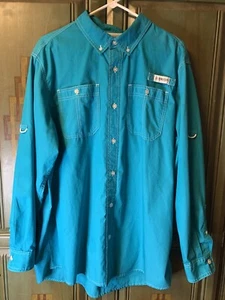 Magellan Outdoors Fishing Hiking Loose Fit Blue Long Sleeve Shirt Size XL Mens - Picture 1 of 7