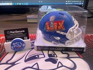 Minicasco autografiado por Jalen Hurts Super Bowl LIX - Autenticación de fanáticos - Imagen 1 de 3