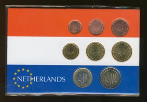 NETHERLAND. Euro Coins of Netherland Holand 1999-2003 UNC Compl. set of 8 values - Picture 1 of 5