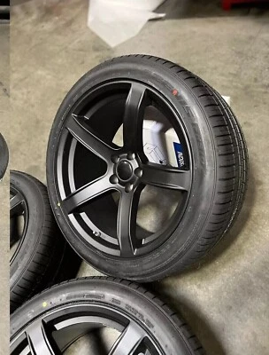 20" Flow Forged Satin Black Wheels &Tires Fits Dodge Charger Challenger 9.5/11 - Image 1 of 3