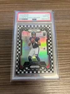 2023 Panini Prizm CJ Stroud Rookie Black & White Checker Board #339 PSA 10 - Picture 1 of 2