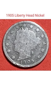 Moneda Liberty Head V Níquel 1905 EE. UU. ¡¡¡Buenos contornos!!! ¡¡Hazme una oferta!!! - Imagen 1 de 2