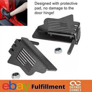 2 PCS Metal Front Door Foot Pegs Rest Pedals for Jeep Wrangler JK JL 2007-2020 - Picture 1 of 7