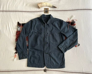 Levis Engineer Coat M Chore Jacket Railroad Utility Blue Duckcloth Loco LVC 2017 - Picture 1 of 20