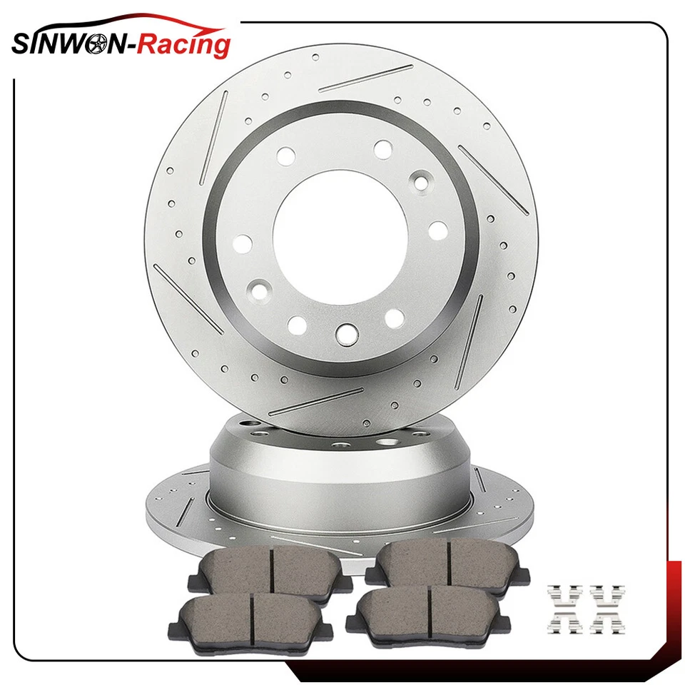 Rotores de freno trasero ranurados para Hyundai Entourage 2007-2008 Foto 1 de 4