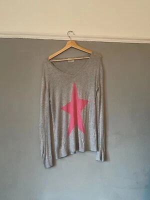 Hush V Neck Star Patterned Bamboo Sweater Size UK S - Image 1 of 4