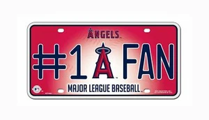 LETRERO DE METAL DE BÉISBOL DE LOS ÁNGELES #1 FAN CAR CAMIÓN PLACA DE MATRÍCULA DE BÉISBOL MLB - Imagen 1 de 4