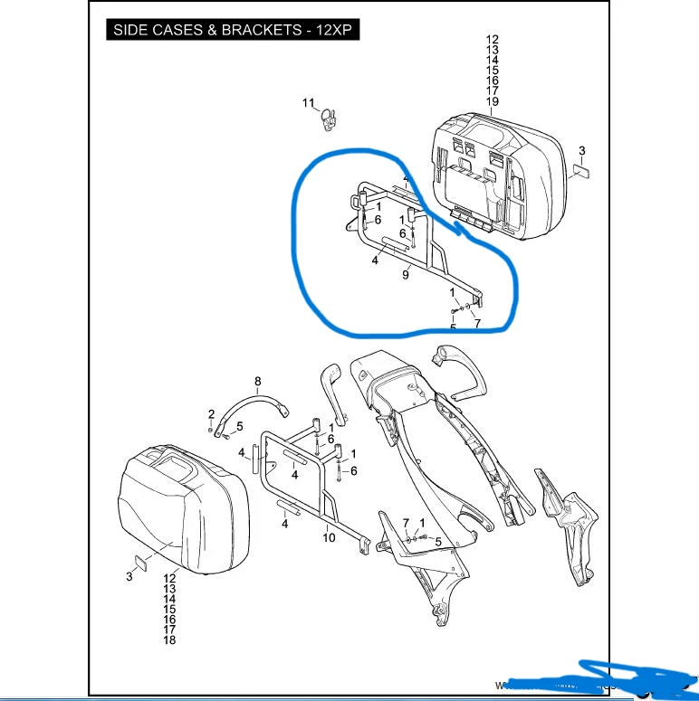 BUELL ULYSESS XP SOPORTE ALFORJA LH NUEVO OEM Foto 1 de 1