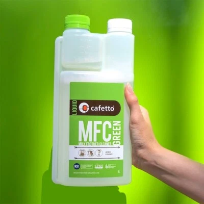 Cafetto MFC Green Milk Frother Cleaner! Organic Coffee Machine OMRI, 1L Bottle - Image 1 of 4