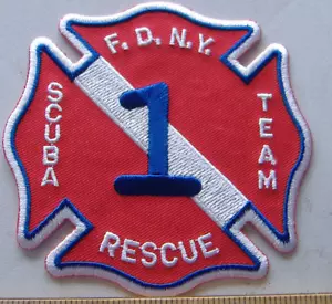 NEW YORK FIRE DEPT SCUBA TEAM RESCUE 1 NEW YORK STOFF PATCH - Bild 1 von 1