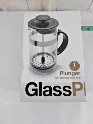 Jarra de vidrio Perfect Brew cafetera de prensa francesa con filtro de acero inoxidable Foto 1 de 4