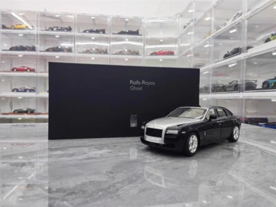 KYOSHO 1:18 Rolls Royce RR Ghost Diecast Model Car Gifts Collection Black Silver - Image 1 of 4