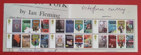 SG MS2803 James Bond Ian Fleming 2008 Mini Sheet Elizabeth II Great Britain MNH Cover
