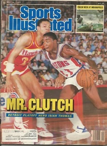 DETROIT PISTONS ISIAH THOMAS 1987 SPORTS ILLUSTRATED 12X ALL STAR 2X CHAMPION - Picture 1 of 1