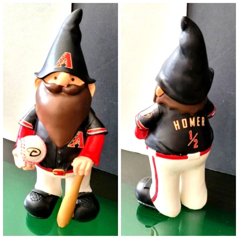 ARIZONA DIAMONDBACKS HOMER 1/2 Gnome MLB Baseball Ball & Bat Figure Cover