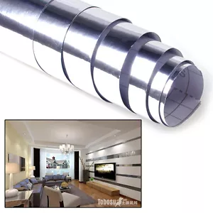 61x100cm Wall Foil Mirror Decor Wall Sticker DIY Self-adhesive Wall Window Decal - Picture 1 of 9