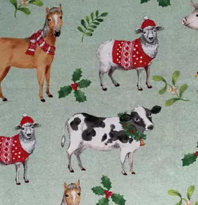 Christmas On the Farm Cotton Fabric by Hobby Lobby for Quilt Craft Sew - 32"x44" - Picture 1 of 3