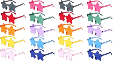ZCOINS 1-20 pairs of Star Shape Sunglasses Fancy Dress Party Festival Glasses LOT Multi