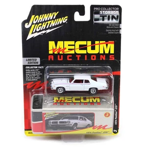 1/64 1974 Pontiac GTO White, Mecum Johnny Lightning Collector Tin JLCT015-A3 - Picture 1 of 3