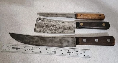 Lote de cuchillos deshuesadores Forgecraft para cimitarra/címetro de acero al carbono, cuchilla de carne Foto 1 de 4