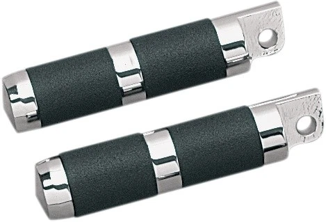 Accutronix Rubber Footpegs Chrome Male Mount 5-1/2in. #RP111-RC Harley Davidson - Image 1 of 1