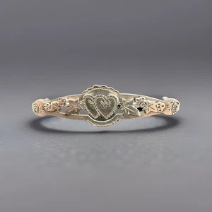Victorian English Sterling Double Heart “Sweetheart” Pin/Brooch, Chester 1900 - Picture 1 of 6