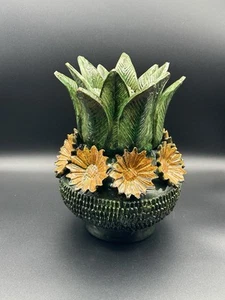 Seltene Michoacán Keramik Ananas Vase von Hilario Alejos Madrigal (kleine Chips) - Bild 1 von 13