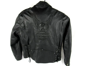 Harley Davidson Cruiser II Heavyweight Leather Jacket Mens XL Embossed Eagle - Picture 1 of 17