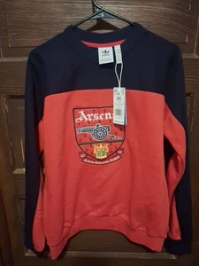 Adidas Originals AFC Arsenal Football Club Vintage Sweatshirt  Navy Red - Picture 1 of 10