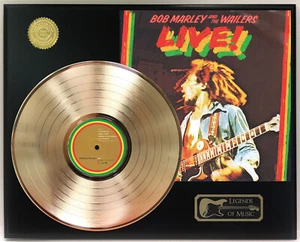 Bob Marley - Live Gold LP Record Plaque Display - Picture 1 of 3