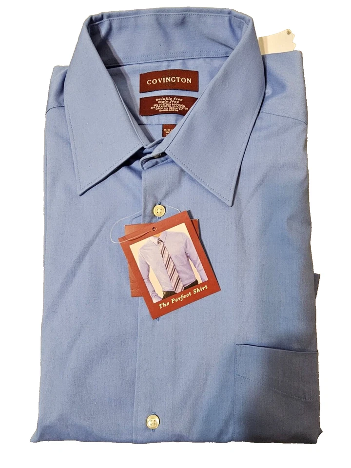 Nueva Camisa de Vestir Covington The Perfect Para Hombre Manga Larga 15-15 1/2 34-35 Foto 1 de 4