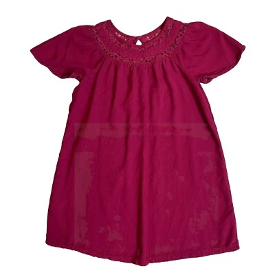 Vestido Antiguo Azul Marino Jóvenes Niñas Mediano M (8) Mangas Acampanadas Corto Granate Rojo Foto 1 de 4