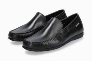 Mephisto Men's Algoras Black 384 Flat Heel Comfortable Slip-On Loafers - Picture 1 of 4