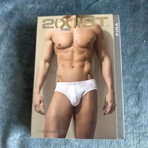 2(X)IST Men’s 100% Pima Cotton Black Bikini Brief Size L NiP - Picture 1 of 4