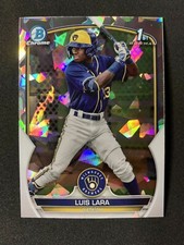 Luis Lara 2023 Bowman Chrome 1st Atomic #BCP-100 Milwaukee Brewers