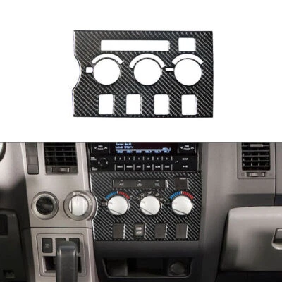 Отделка центральной панели управления кондиционером из углеродного волокна для Toyota Tundra тип B 2007-2013 1* - Изображение 1 из 4