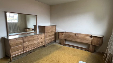 Vintage 1950s HEYWOOD-WAKEFIELD *Cadence* Bedroom Set ~ Sable & Robin's Egg Blue Cover