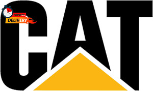 10 autocollants autocollants vinyle compatibles avec le logo Caterpillar CAT (lettres CHAT noires,