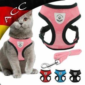 Katzengeschirr & Leine Ausbruchsicher Soft Verstellbar Hundegeschirr Geschirr - Bild 1 von 23