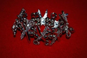 Scissors Bracelet Shiny Crystals Silver Bead Hairdresser Salon Stylist Haircut - Picture 1 of 3