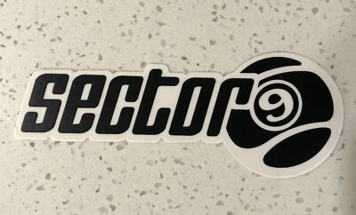 One Authentic Sector 9 Pegatina de Monopatín, Transparente/Negro, Nuevo O/S Foto 1 de 2