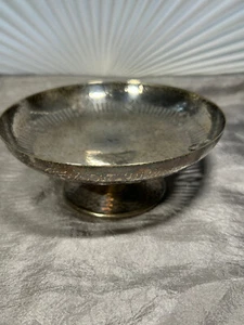 VINTAGE SMALL HAMMERED SILVER FOOTED BOWL -5.5" DIA - Picture 1 of 6