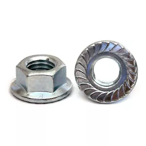 Tuercas de brida dentadas hexagonales de zinc M10-1,5 clase métrica 8, DIN 6923 RoHS CR+3 - Imagen 1 de 3