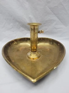 brass push up candlesticks heart shape #5593 - Picture 1 of 21