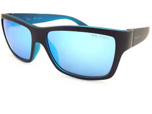 BLOC Occhiali da Sole Riser Opaco Nero Con Blu a Specchio CAT.3 Lenti XB1