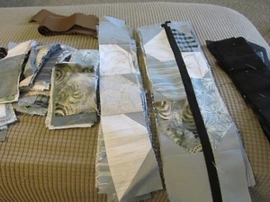 ""QUILTING STRIPS IN GRAYS, BLUES AND BROWNS"" - Picture 1 of 1