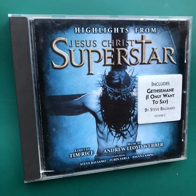 JESUS CHRIST SUPERSTAR Rock Opera Musical Soundtrack Highlights CD Lloyd Webber - Image 1 of 4
